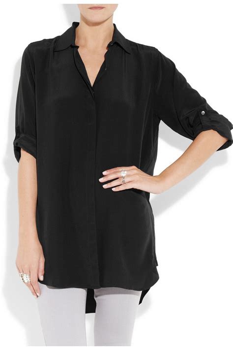 oversized silk shirt with jeans